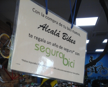 Con la compra de tu bici nueva Alcalá Bikes te regala un año de seguro con segurabici